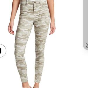 Skinnygirl Paul High Rise Green Camo Skinny Stretchy Jeans ~Size 30/10 NWT
